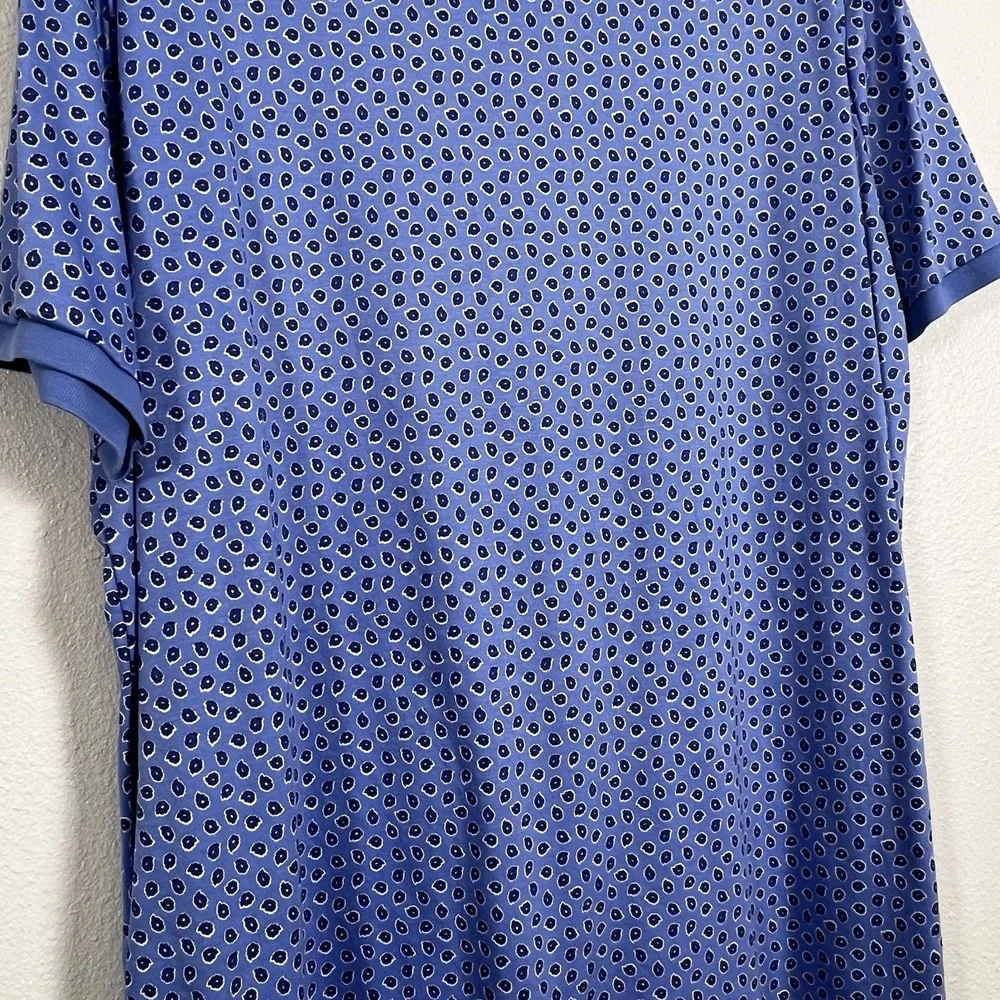 Polo Ralph Lauren‎ Classic Fit Mens Blue Paisley Print Polo Shirt XL
